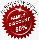 As Seen on TV - Family Discount 50% off!